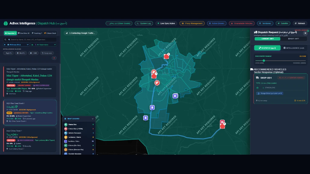 Adhoc Intelligence Command and Dispatch Hub